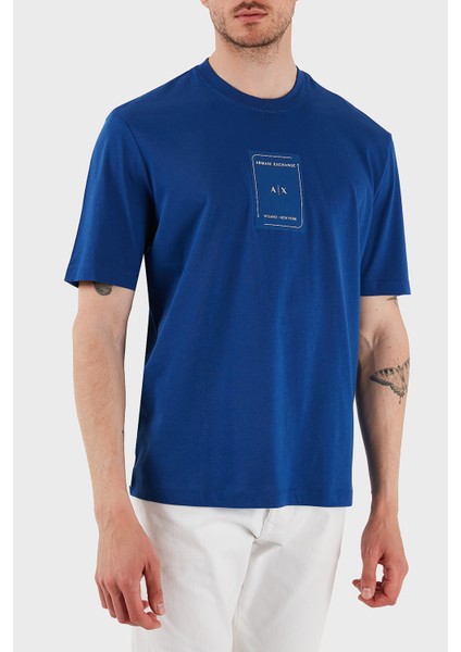 Armani Exchage % 100 Pamuk Regular Fit Bisiklet Yaka Logolu T Shirt Erkek T Shirt XM000570 AF10356 UB088