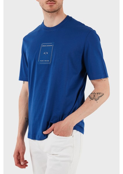 Armani Exchage % 100 Pamuk Regular Fit Bisiklet Yaka Logolu T Shirt Erkek T Shirt XM000570 AF10356 UB088 modelleri