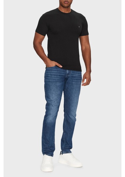 Streç Pamuklu Fitted Fit Bisiklet Yaka T Shirt Erkek T Shirt EM000379 AF10785 UC001 modelleri