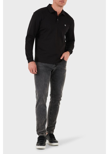 Logolu Regular Fit Uzun Kollu Düğmeli Polo Yaka T Shirt Erkek Polo Yaka T Shirt 50542578 001 fiyatları