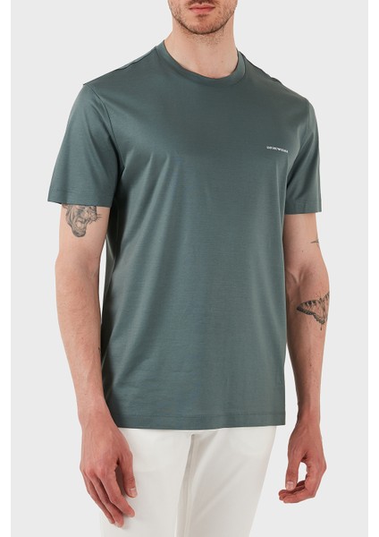 Pamuk Karışımlı Regular Fit Bisiklet Yaka Logolu T Shirt Erkek T Shirt 8N1TD8 1juvz U9083