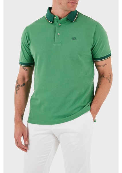 % 100 Pamuk Regular Fit Şerit Detaylı Düğmeli Polo Yaka T Shirt Erkek T Shirt MRMD0016 AJ266 V0931