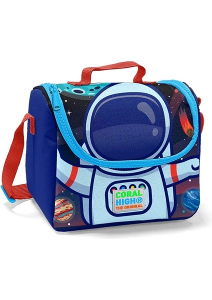 Mavi Astronot Baskılı Okul Çantası Ve Beslenme Çantası Seti - Erkek Çocuk - Usb Soketli modelleri