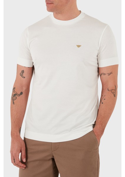 Logolu Regular Fit Bisiklet Yaka T Shirt Erkek T Shirt EM001702 AF10017 M0131