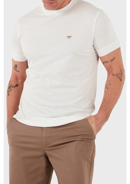 Logolu Regular Fit Bisiklet Yaka T Shirt Erkek T Shirt EM001702 AF10017 M0131 modelleri