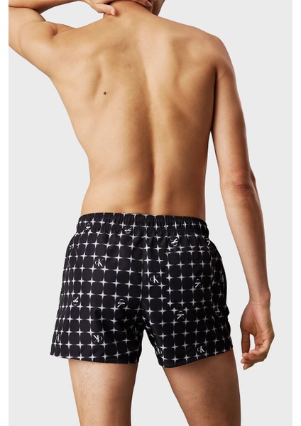 Monogram Logo Baskılı Regular Fit Normal Bel Mayo Short KM0KM011720GO Erkek Mayo Short KM0KM01172 0go modelleri