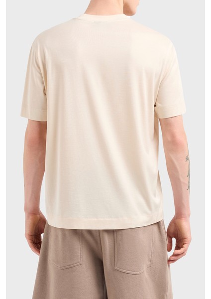 Logo Işlemeli Regular Fit Pamuklu Bisiklet Yaka T Shirt Erkek T Shirt EM001033 AF10017 M1052 modelleri