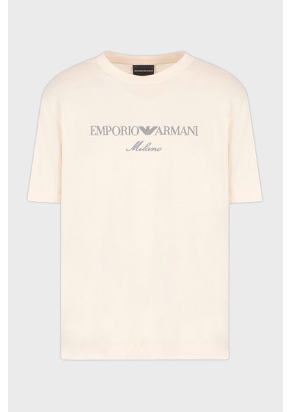 Logo Işlemeli Regular Fit Pamuklu Bisiklet Yaka T Shirt Erkek T Shirt EM001033 AF10017 M1052 indirimleri