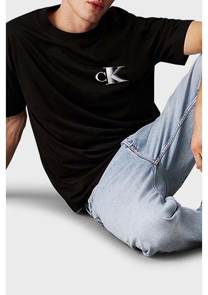 Logo Baskılı Pamuklu Relaxed Fit Bisiklet Yaka T Shirt J30J327475BEH Erkek T Shirt J30J327475 Beh fırsatları