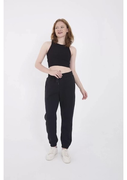 Üç Iplik Basic Lastikli Eşofman Pantolon - Lacivert