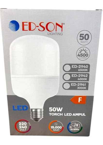 50 W LED Ampül E27 6500 K Beyaz Işık (2 Adet)