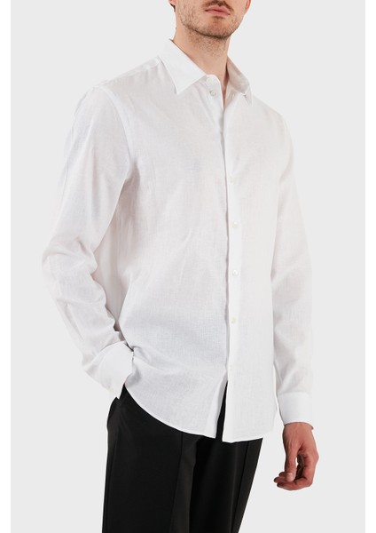 Keten Karışımlı Regular Fit Klasik Yaka Gömlek Erkek Gömlek EM000099 TE14112 U0002 fırsatları