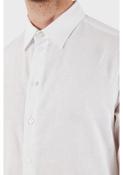 Keten Karışımlı Regular Fit Klasik Yaka Gömlek Erkek Gömlek EM000099 TE14112 U0002 indirimleri