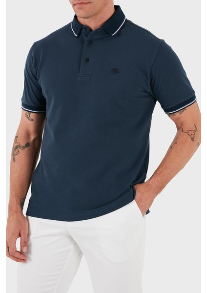 % 100 Pamuk Regular Fit Şerit Detaylı Düğmeli Polo Yaka T Shirt Erkek Polo Yaka T Shirt MRMD0016 AJ266 B3681 fırsatları