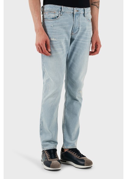 Streç Pamuklu Slim Fit Düşük Bel Dar Paça Jeans Erkek Kot Pantolon EM000121 AF13281 MB003 fiyatları