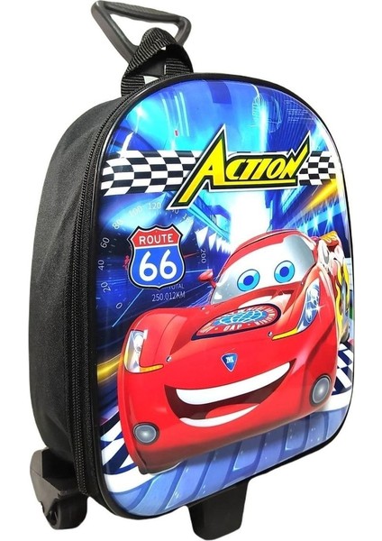 Çekçekli Action Cars Anaokulu Çantası - Cars Çanta - Erkek Çanta fiyatları