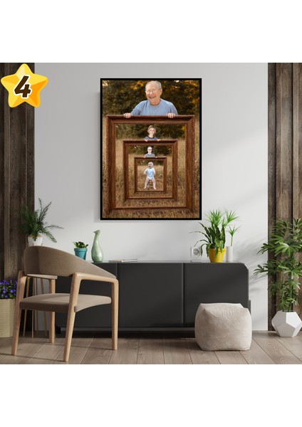 7'den 70'e Nesil, Soy, Aile Fertleri Iç Içe Çerçeve Konsept Albüm Portre Poster fırsatları