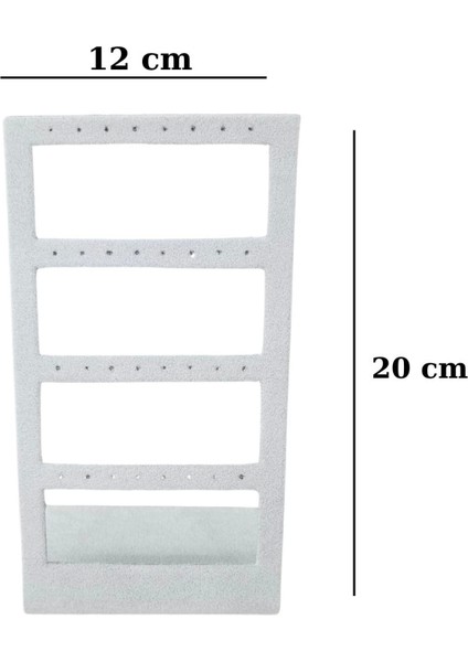 16'lı 4 Basamaklı Sac Süet Küpelik Standı Gri (12X20 Cm) fiyatları