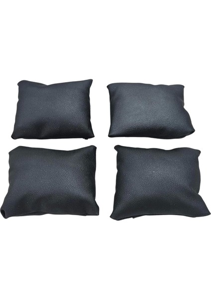 Yastık Düzenleyici (4 Adet) Deri Siyah Bileklik & Saat ve Kelepçe 8x8 cm