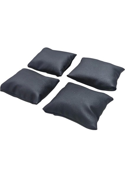 Yastık Düzenleyici (4 Adet) Deri Siyah Bileklik & Saat ve Kelepçe 8x8 cm