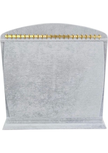 Bombeli Bileklik * Tesbih Standı (22 Metal Askılı) Gri (26 X26 Cm)