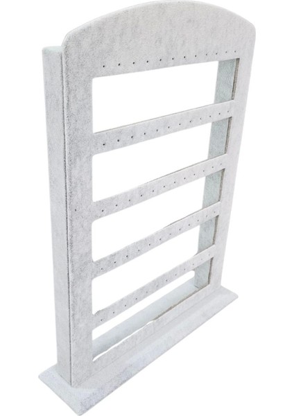 30'lu 5 Basamaklı Süet Küpelik Standı Gri (21X31 Cm) fırsatları