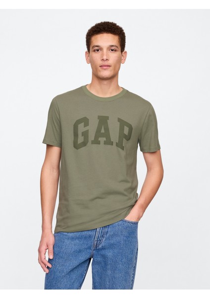 Erkek Haki Everyday Soft Gap Logo T-Shirt