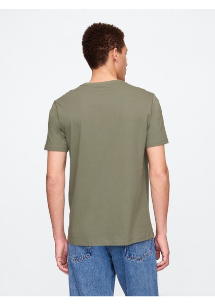 Erkek Haki Everyday Soft Gap Logo T-Shirt indirimleri