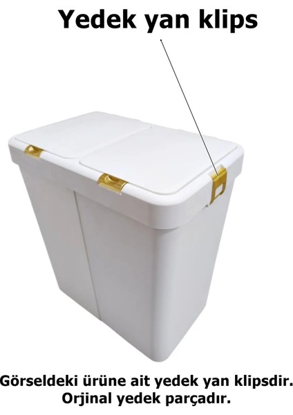 Motek Gold Çamaşır Sepeti Yedek Gold Yan Klips 40-80 Litre Uyumlu 2ADET-GOLD fiyatları