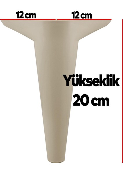 Mobilya Kanepe Sehpa Puf Koltuk Ayağı 20 cm Krem Baza Ayak 4 Adet fiyatları