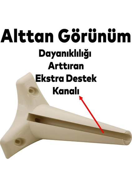 Mobilya Kanepe Sehpa Puf Koltuk Ayağı 20 cm Krem Baza Ayak 4 Adet indirimleri