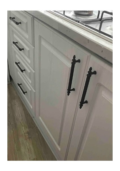 Polavit Mobilya Çekmece Mutfak Dolap Dolabı Kulpu Kulbu 128 mm Siyah Sert Plastik Kulpları fiyatları