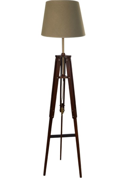 Ahşap Üç Ayak (Tripod)Lambader Geben Haki