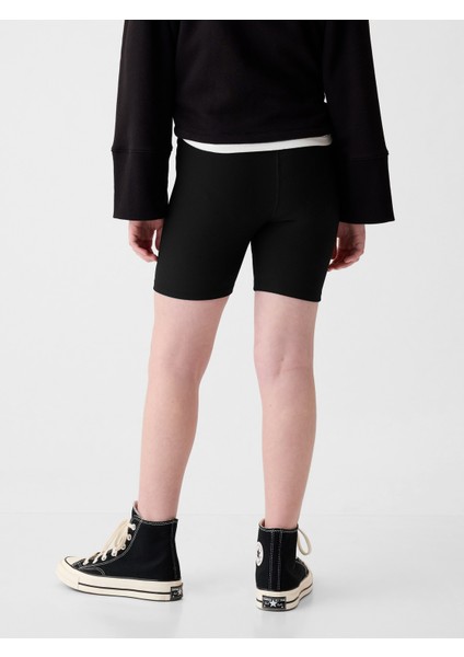 Kız Çocuk Siyah Fitilli Bisiklet Şortu fırsatları