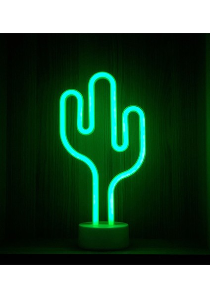 Kaktüs Tasarımlı Neon Lamba