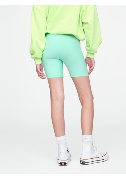 Kız Çocuk Mavi Fitilli Bisiklet Şortu modelleri