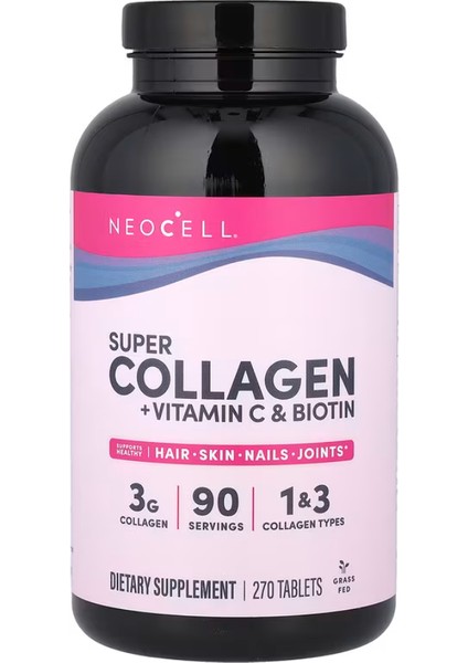 Super Collagen + Vitamin C & Biotin, 270 Tablets