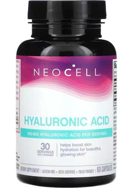 Hyaluronic Acid, 60 Capsules (50 mg Per Capsule)