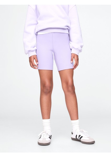 Kız Çocuk Lila Fitilli Bisiklet Şortu indirimleri