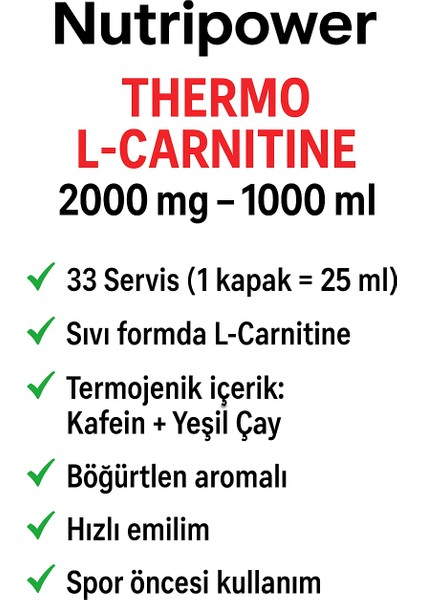 Thermo L-Carnitine 2000 Mg 1000 ml (33 SERVİS) – Böğürtlen Aromalı