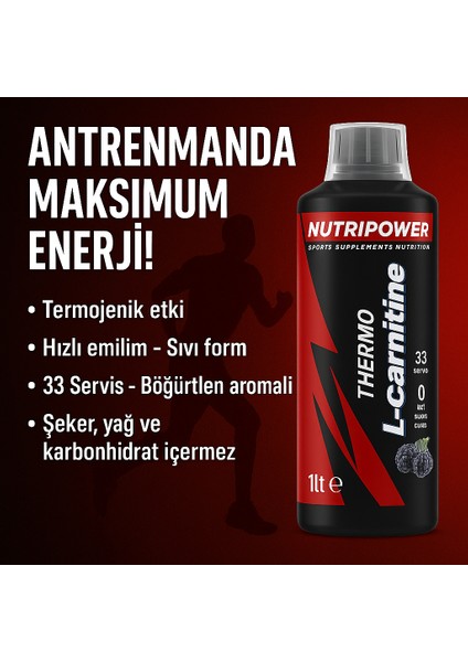 Thermo L-Carnitine 2000 Mg 1000 ml (33 SERVİS) – Böğürtlen Aromalı