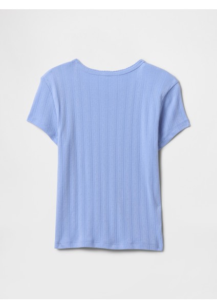 Kız Çocuk Mavi Desenli T-Shirt fiyatları