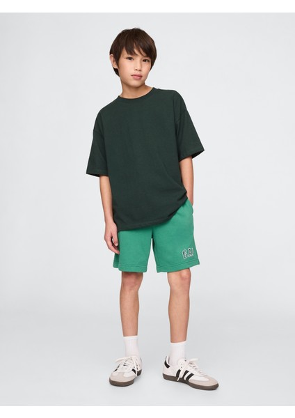 Erkek Çocuk Yeşil Gap Logo Pull-On Relaxed Havlu Kumaş Şort