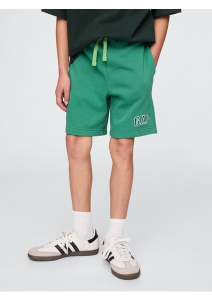 Erkek Çocuk Yeşil Gap Logo Pull-On Relaxed Havlu Kumaş Şort