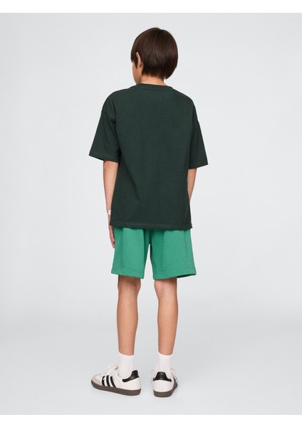 Erkek Çocuk Yeşil Gap Logo Pull-On Relaxed Havlu Kumaş Şort