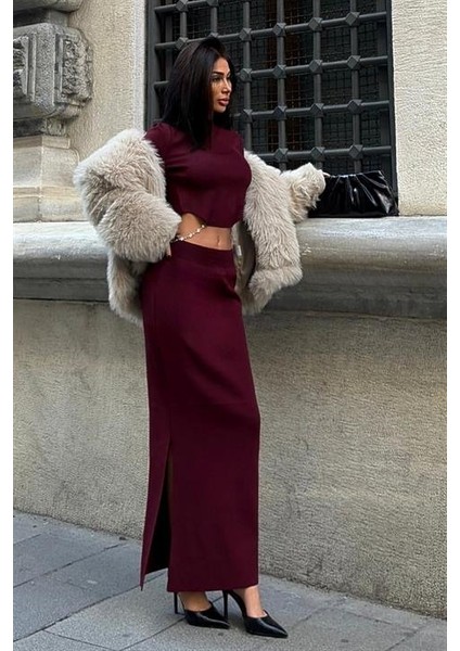 Maje Sırt Zincir Detay Etek Bluz Takım 9884 fırsatları