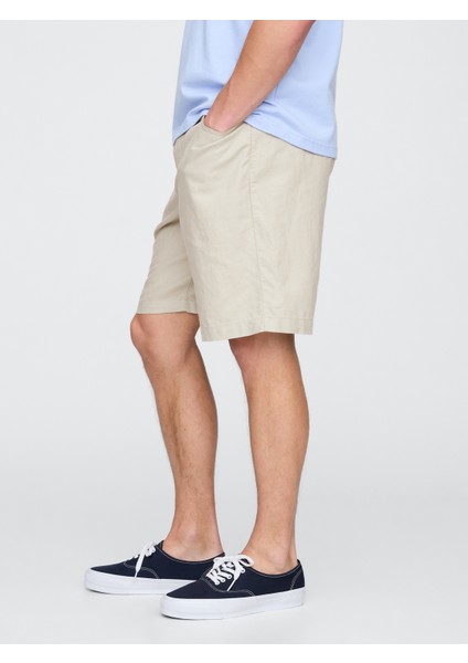 Erkek Gri Keten Şort indirimleri