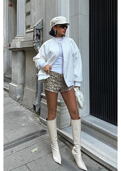 Kıvırcık Kürklü Içi Astarlı Bomber Ceket 6120 fırsatları