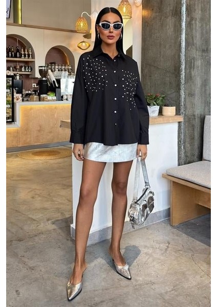 Kristal Taş Çakımlı Poplin Gömlek 3413 fiyatları
