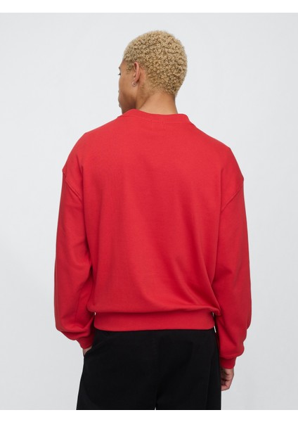 Erkek Kırmızı Vintagesoft New York Gap Logo Sweatshirt fırsatları
